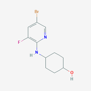 molecular formula C11H14BrFN2O B15120044 Cyclohexanol, 4-[(5-bromo-3-fluoro-2-pyridinyl)amino]- CAS No. 1692480-00-4