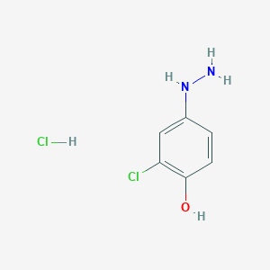 molecular formula C6H8Cl2N2O B1512005 2-Chloro-4-hydrazinophenol hydrochloride 