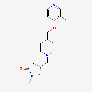 1-Methyl-4-[(4-{[(3-methylpyridin-4-yl)oxy]methyl}piperidin-1-yl)methyl]pyrrolidin-2-one