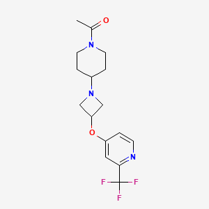 1-[4-(3-{[2-(Trifluoromethyl)pyridin-4-yl]oxy}azetidin-1-yl)piperidin-1-yl]ethan-1-one