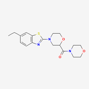 6-Ethyl-2-[2-(morpholine-4-carbonyl)morpholin-4-yl]-1,3-benzothiazole