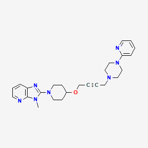 1-{4-[(1-{3-methyl-3H-imidazo[4,5-b]pyridin-2-yl}piperidin-4-yl)oxy]but-2-yn-1-yl}-4-(pyridin-2-yl)piperazine