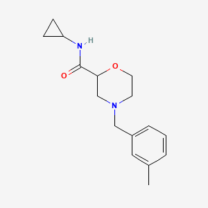 molecular formula C16H22N2O2 B15120066 N-cyclopropyl-4-[(3-methylphenyl)methyl]morpholine-2-carboxamide 