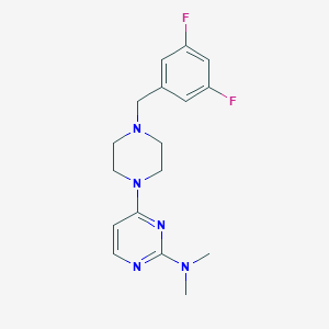 molecular formula C17H21F2N5 B15120079 4-{4-[(3,5-difluorophenyl)methyl]piperazin-1-yl}-N,N-dimethylpyrimidin-2-amine 