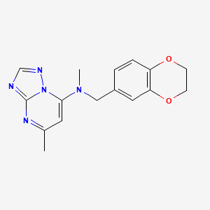 N-[(2,3-dihydro-1,4-benzodioxin-6-yl)methyl]-N,5-dimethyl-[1,2,4]triazolo[1,5-a]pyrimidin-7-amine