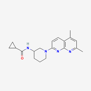 N-[1-(5,7-dimethyl-1,8-naphthyridin-2-yl)piperidin-3-yl]cyclopropanecarboxamide