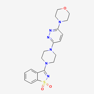 3-{4-[6-(Morpholin-4-yl)pyridazin-3-yl]piperazin-1-yl}-1lambda6,2-benzothiazole-1,1-dione