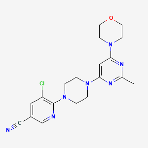 molecular formula C19H22ClN7O B15120133 5-Chloro-6-{4-[2-methyl-6-(morpholin-4-yl)pyrimidin-4-yl]piperazin-1-yl}pyridine-3-carbonitrile 