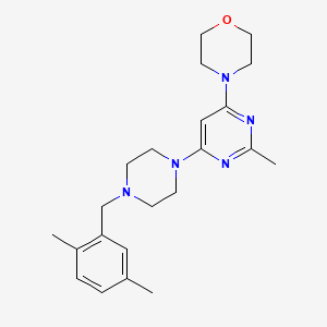 4-(6-{4-[(2,5-Dimethylphenyl)methyl]piperazin-1-yl}-2-methylpyrimidin-4-yl)morpholine