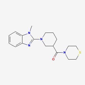 1-methyl-2-[3-(thiomorpholine-4-carbonyl)piperidin-1-yl]-1H-1,3-benzodiazole