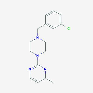 molecular formula C16H19ClN4 B15120149 2-{4-[(3-Chlorophenyl)methyl]piperazin-1-yl}-4-methylpyrimidine 