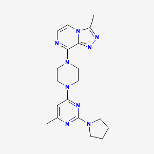 4-Methyl-6-(4-{3-methyl-[1,2,4]triazolo[4,3-a]pyrazin-8-yl}piperazin-1-yl)-2-(pyrrolidin-1-yl)pyrimidine