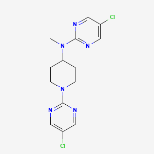 molecular formula C14H16Cl2N6 B15120173 5-chloro-N-[1-(5-chloropyrimidin-2-yl)piperidin-4-yl]-N-methylpyrimidin-2-amine 