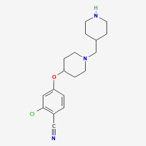 molecular formula C18H24ClN3O B1512018 2-Chloro-4-(1-piperidin-4-ylmethyl-piperidin-4-yloxy)benzonitrile 