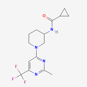 N-{1-[2-methyl-6-(trifluoromethyl)pyrimidin-4-yl]piperidin-3-yl}cyclopropanecarboxamide