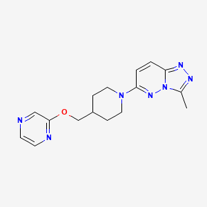 2-[(1-{3-Methyl-[1,2,4]triazolo[4,3-b]pyridazin-6-yl}piperidin-4-yl)methoxy]pyrazine