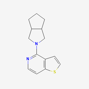 molecular formula C14H16N2S B15120202 4-{Octahydrocyclopenta[c]pyrrol-2-yl}thieno[3,2-c]pyridine 