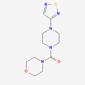 molecular formula C11H17N5O2S B15120238 4-[4-(1,2,5-Thiadiazol-3-yl)piperazine-1-carbonyl]morpholine 