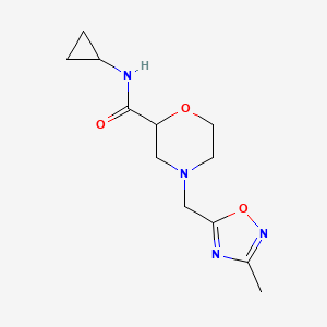 N-cyclopropyl-4-[(3-methyl-1,2,4-oxadiazol-5-yl)methyl]morpholine-2-carboxamide