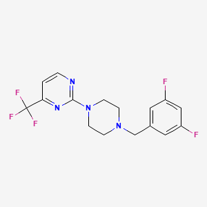 2-{4-[(3,5-Difluorophenyl)methyl]piperazin-1-yl}-4-(trifluoromethyl)pyrimidine