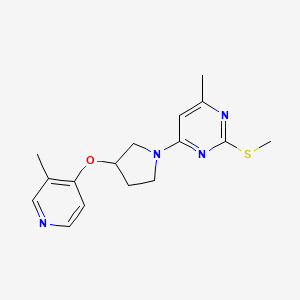 4-Methyl-6-{3-[(3-methylpyridin-4-yl)oxy]pyrrolidin-1-yl}-2-(methylsulfanyl)pyrimidine