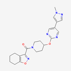 3-(4-{[5-(1-methyl-1H-pyrazol-4-yl)pyrimidin-2-yl]oxy}piperidine-1-carbonyl)-4,5,6,7-tetrahydro-1,2-benzoxazole