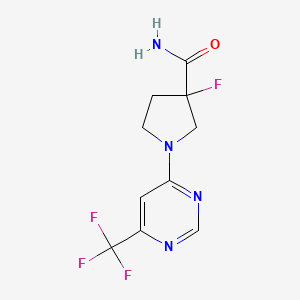 3-Fluoro-1-[6-(trifluoromethyl)pyrimidin-4-yl]pyrrolidine-3-carboxamide