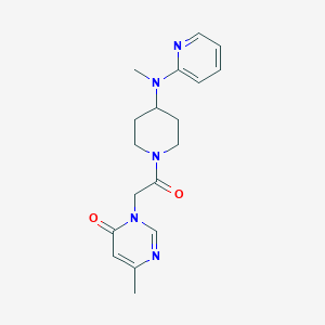 6-Methyl-3-(2-{4-[methyl(pyridin-2-yl)amino]piperidin-1-yl}-2-oxoethyl)-3,4-dihydropyrimidin-4-one