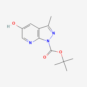molecular formula C12H15N3O3 B1512030 tert-Butyl 5-hydroxy-3-methyl-1H-pyrazolo[3,4-b]pyridine-1-carboxylate 