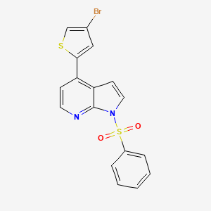 molecular formula C17H11BrN2O2S2 B1512033 4-(4-bromo-2-thienyl)-1-(phenylsulfonyl)-1H-pyrrolo[2,3-b]pyridine 