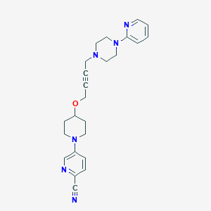 5-[4-({4-[4-(Pyridin-2-yl)piperazin-1-yl]but-2-yn-1-yl}oxy)piperidin-1-yl]pyridine-2-carbonitrile