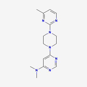 molecular formula C15H21N7 B15120410 N,N-dimethyl-6-[4-(4-methylpyrimidin-2-yl)piperazin-1-yl]pyrimidin-4-amine 