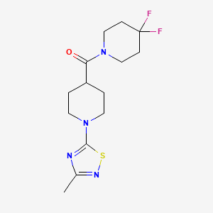 4-(4,4-Difluoropiperidine-1-carbonyl)-1-(3-methyl-1,2,4-thiadiazol-5-yl)piperidine