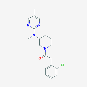 molecular formula C19H23ClN4O B15120433 2-(2-Chlorophenyl)-1-{3-[methyl(5-methylpyrimidin-2-yl)amino]piperidin-1-yl}ethan-1-one 