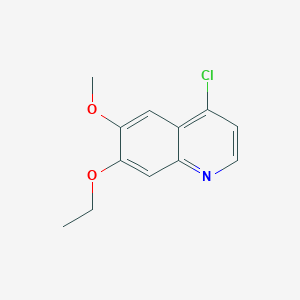 molecular formula C12H12ClNO2 B1512044 Quinoline, 4-chloro-7-ethoxy-6-methoxy- 