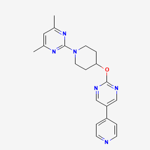 4,6-Dimethyl-2-(4-{[5-(pyridin-4-yl)pyrimidin-2-yl]oxy}piperidin-1-yl)pyrimidine