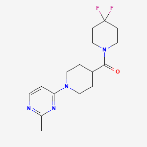 molecular formula C16H22F2N4O B15120478 4-[4-(4,4-Difluoropiperidine-1-carbonyl)piperidin-1-yl]-2-methylpyrimidine 