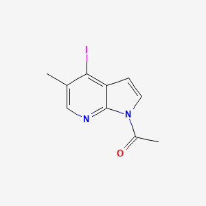 molecular formula C10H9IN2O B1512048 Ethanone, 1-(4-iodo-5-methyl-1H-pyrrolo[2,3-b]pyridin-1-yl)- 