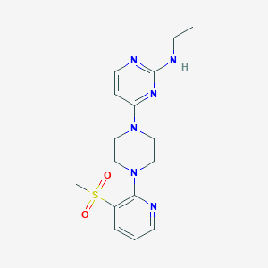 N-ethyl-4-[4-(3-methanesulfonylpyridin-2-yl)piperazin-1-yl]pyrimidin-2-amine