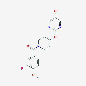 2-{[1-(3-Fluoro-4-methoxybenzoyl)piperidin-4-yl]oxy}-5-methoxypyrimidine