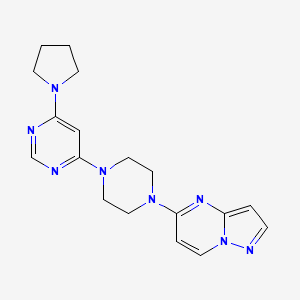 4-(4-{Pyrazolo[1,5-a]pyrimidin-5-yl}piperazin-1-yl)-6-(pyrrolidin-1-yl)pyrimidine