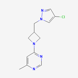 4-{3-[(4-chloro-1H-pyrazol-1-yl)methyl]azetidin-1-yl}-6-methylpyrimidine