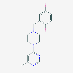 molecular formula C16H18F2N4 B15120545 4-{4-[(2,5-Difluorophenyl)methyl]piperazin-1-yl}-6-methylpyrimidine 