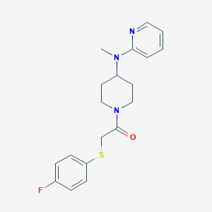 2-[(4-Fluorophenyl)sulfanyl]-1-{4-[methyl(pyridin-2-yl)amino]piperidin-1-yl}ethan-1-one