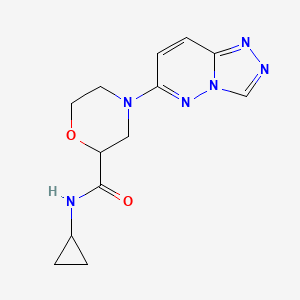 molecular formula C13H16N6O2 B15120563 N-cyclopropyl-4-{[1,2,4]triazolo[4,3-b]pyridazin-6-yl}morpholine-2-carboxamide 