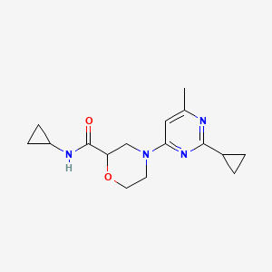 N-cyclopropyl-4-(2-cyclopropyl-6-methylpyrimidin-4-yl)morpholine-2-carboxamide