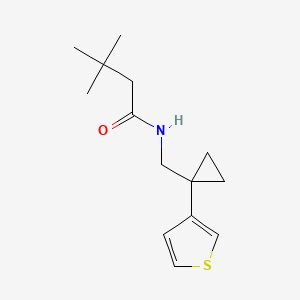 3,3-dimethyl-N-{[1-(thiophen-3-yl)cyclopropyl]methyl}butanamide