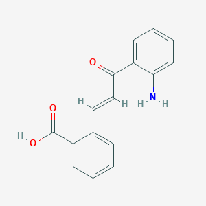 molecular formula C16H13NO3 B15120587 2-[(1E)-3-(2-aminophenyl)-3-oxoprop-1-en-1-yl]benzoic acid 