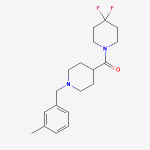 4,4-Difluoro-1-{1-[(3-methylphenyl)methyl]piperidine-4-carbonyl}piperidine