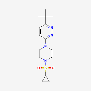 3-Tert-butyl-6-[4-(cyclopropanesulfonyl)piperazin-1-yl]pyridazine